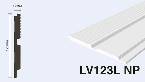 картинка Декоративная стеновая панель HIWOOD LV123L NP (под покраску)