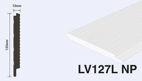 картинка Декоративная стеновая панель HIWOOD LV127L NP (под покраску)